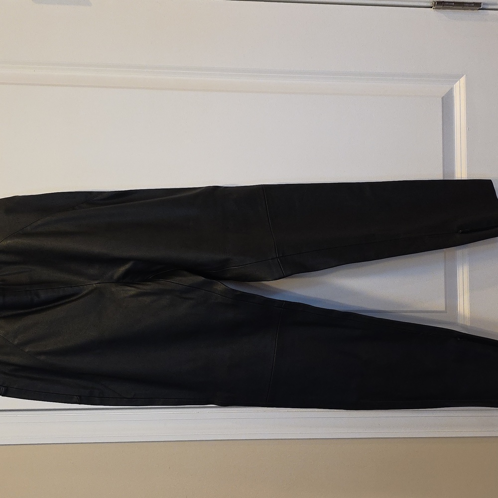 Zara Black Leather Ankle Pants